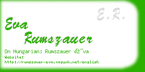 eva rumszauer business card